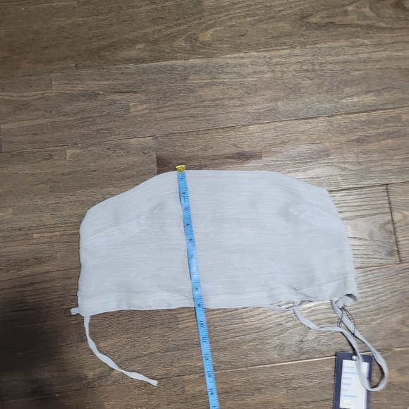 La Seta by Asya Linen Blend Crop Top  back Tie Sz Small - Picture 5 of 12